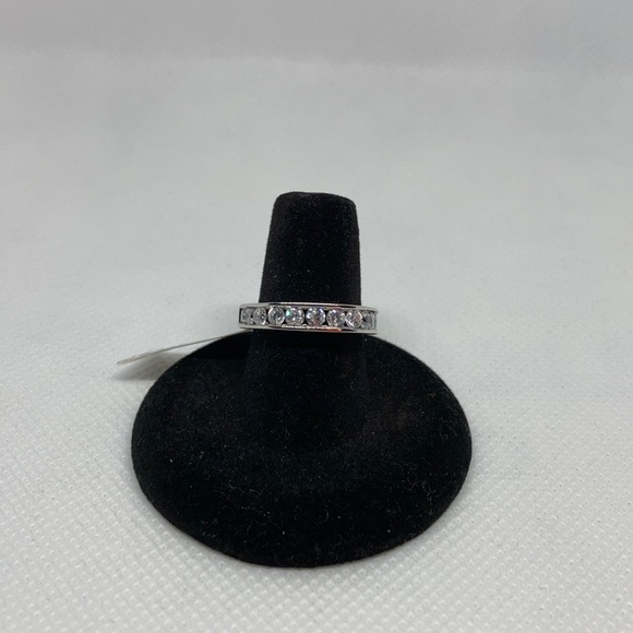 NWT Simulated Diamonds sterling silver ring J-63,64 - Picture 9 of 9
